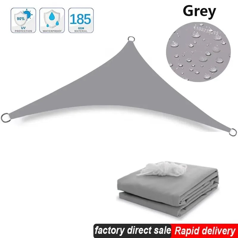 Multi-size Triangle Sun Shade Sail Waterproof Outdoor Garden Patio Party Sunscreen Awing Sun Canopy