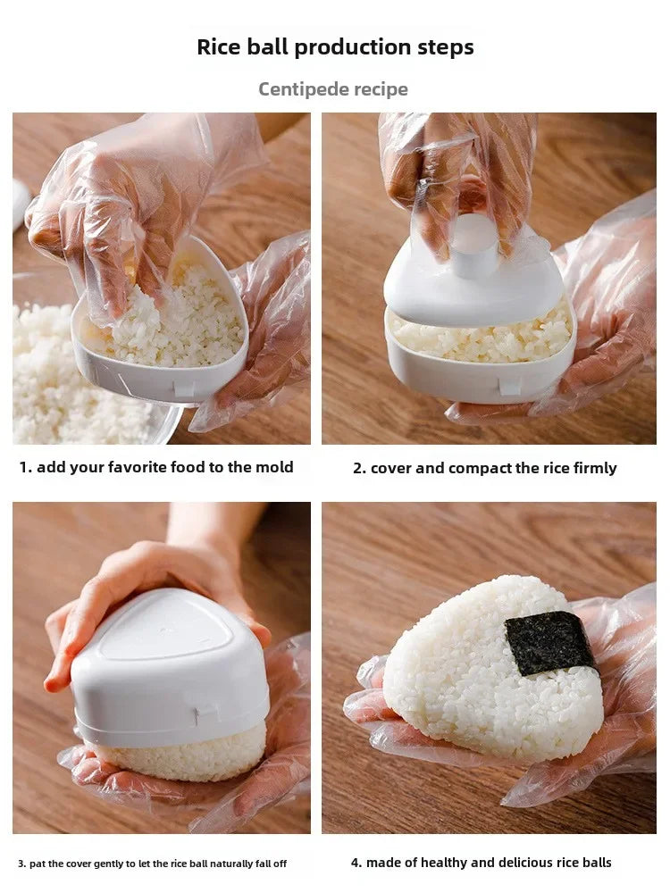 Triangle Rice and Vegetable Roll Mould Bento Box Can Be Microwave Heated To Make Children's Sushi Lunch Box