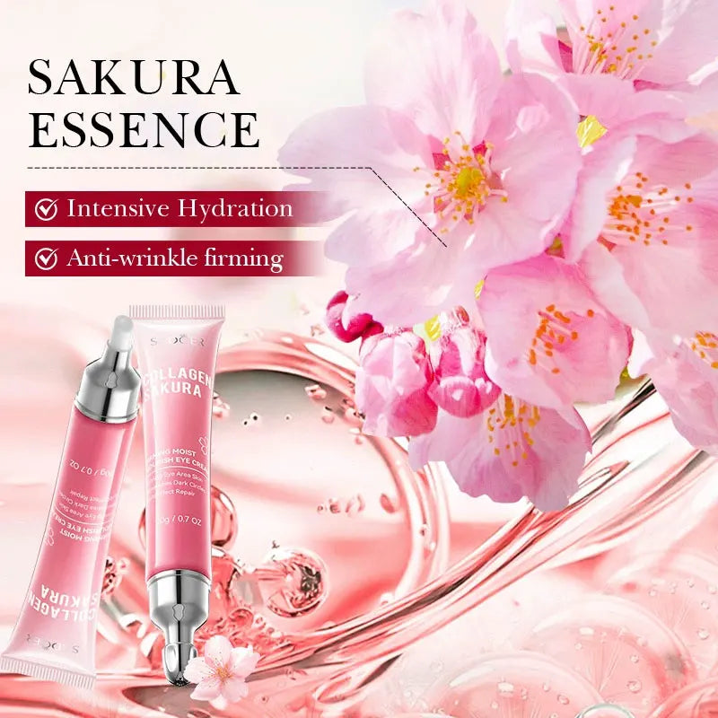SADOER Sakura Eye Cream Anti Dark Circles Removal Eyes Bags Firming Moisturizing Eye Creams