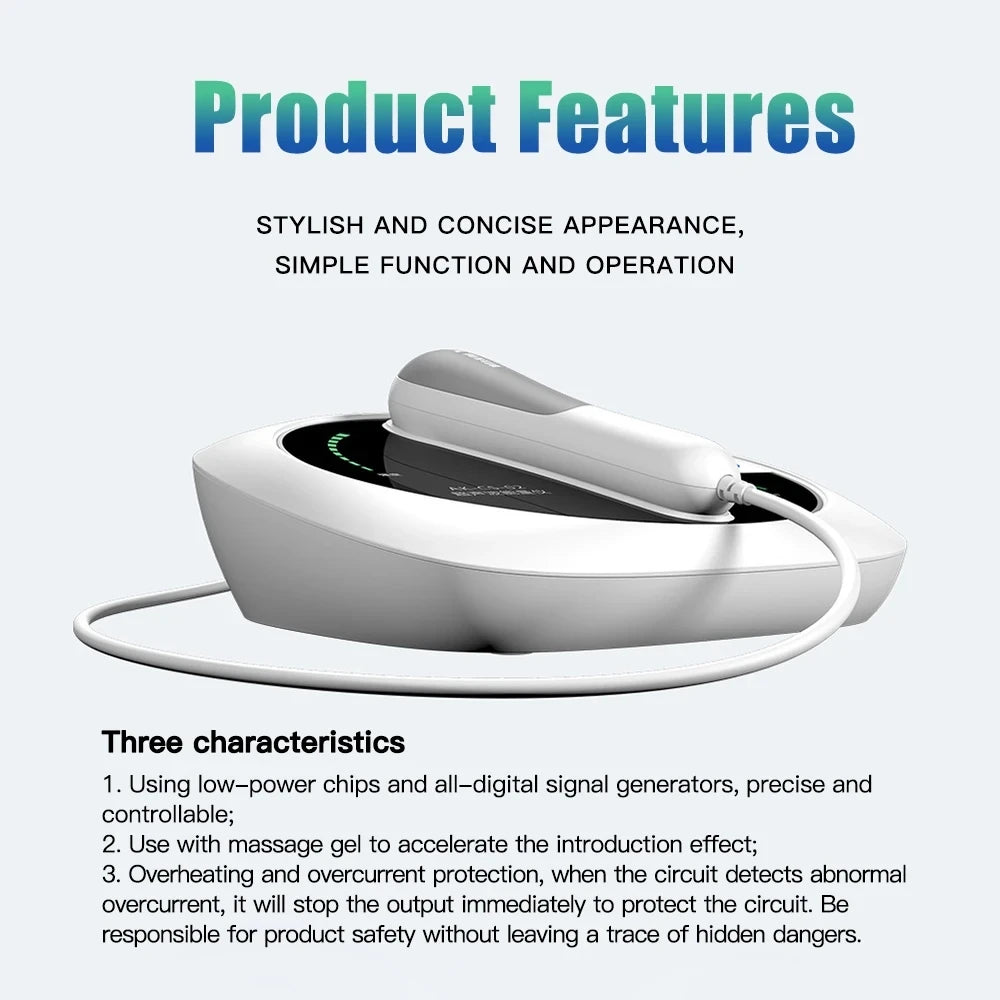 Ultrasound Physiotherapy Massage Device 1MHz Intensity for Muscle & Joints Pain Relief No-Drug