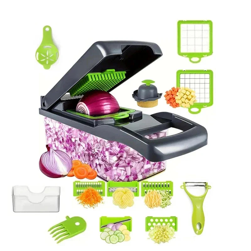 14/16 in 1 Multifunctional Vegetable Chopper Onion Chopper Handle Food Grate Food Chopper Kitchen