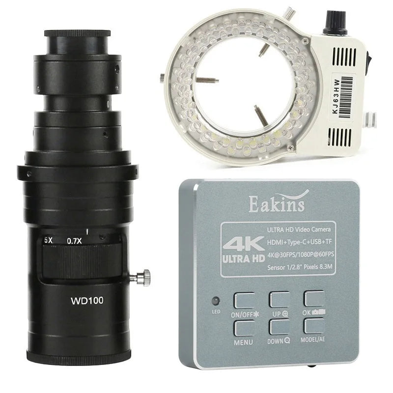 HD 8.3MP 4K 1080P HDMI Industrial Phone Repair PCB Solder Digital Microscope Camera C Mount