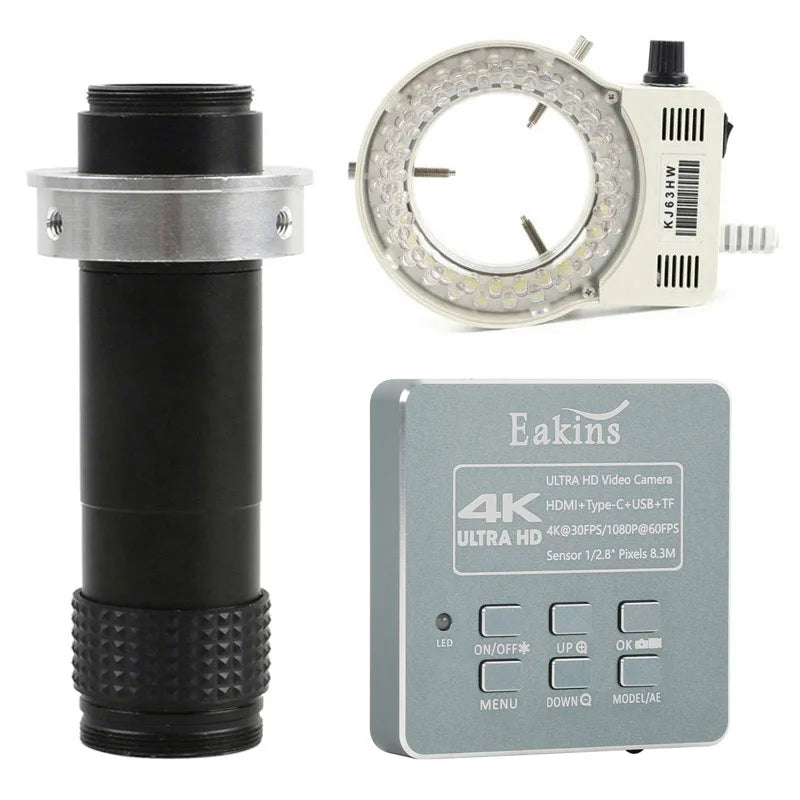 HD 8.3MP 4K 1080P HDMI Industrial Phone Repair PCB Solder Digital Microscope Camera C Mount