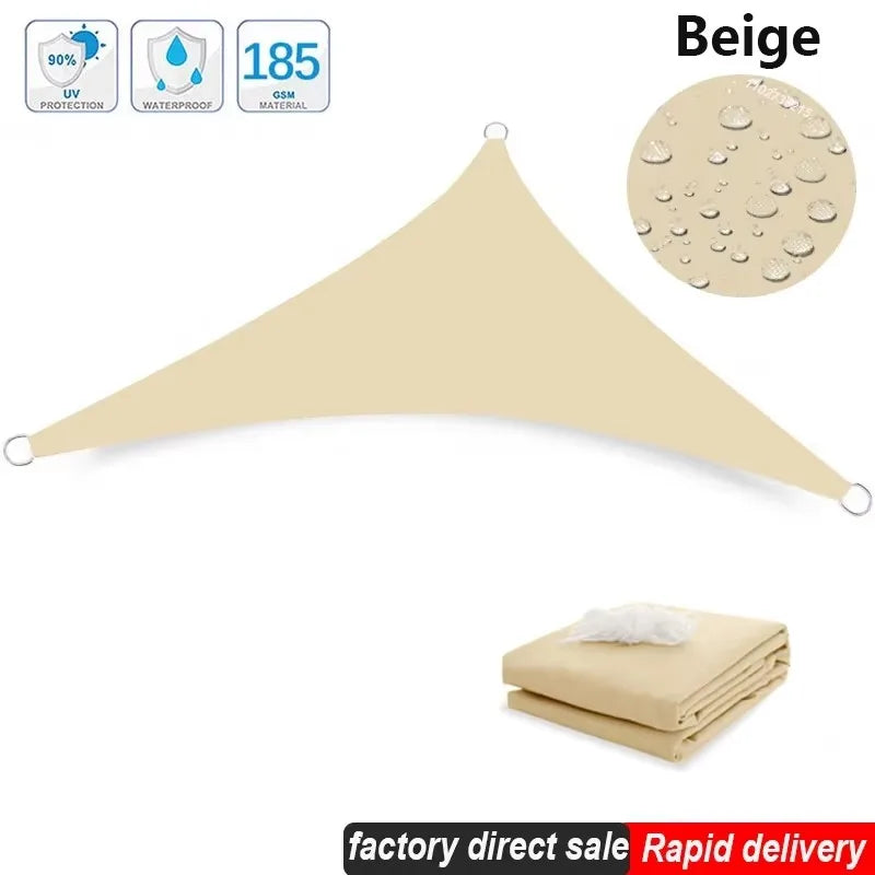 Multi-size Triangle Sun Shade Sail Waterproof Outdoor Garden Patio Party Sunscreen Awing Sun Canopy