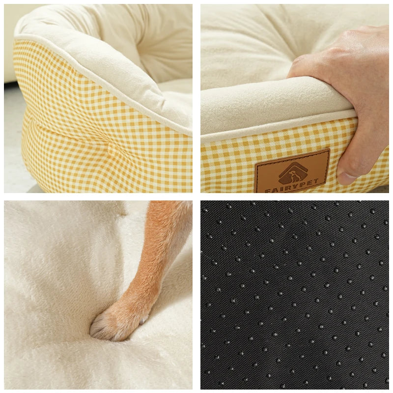 Winter Dog Bed Imitation Cotton Velvet Dogs Mat Beds Fluffy Soft High Rebound Pet Bed For Pet Dog
