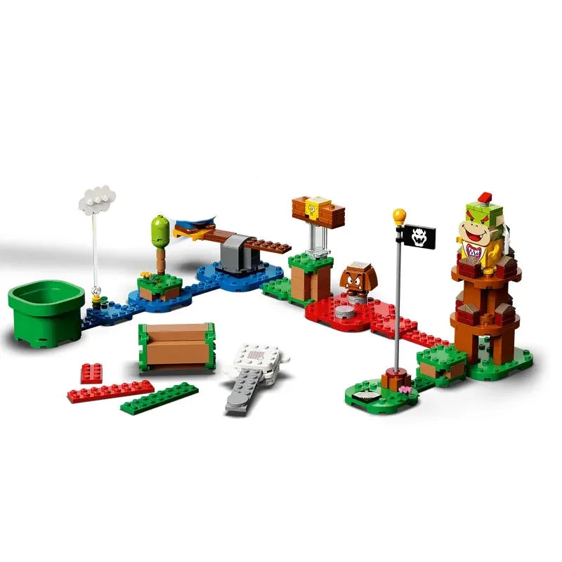 Super Bros. Game Series MOC Scan Code Building Blocks Adventures with Marioed Starter Course Sets