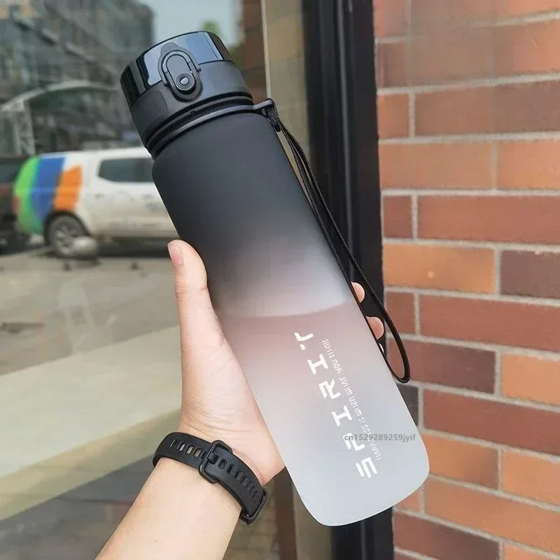 500ml/650ml/1000ml Sports Water Bottle Leak Proof Colorful Plastic Cup Drinking for Outdoor