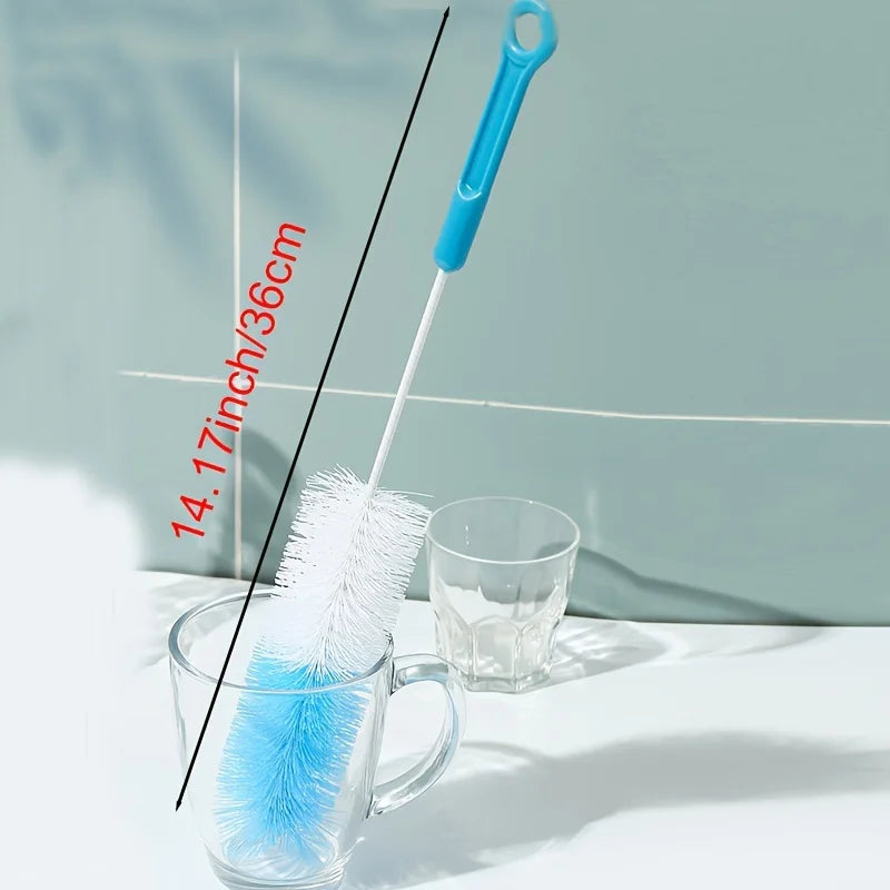 Long Handle Kitchen Cleaning Brush Multi-Purpose for Glass Milk Tea Bottle Cup Scrubber No-Electricity