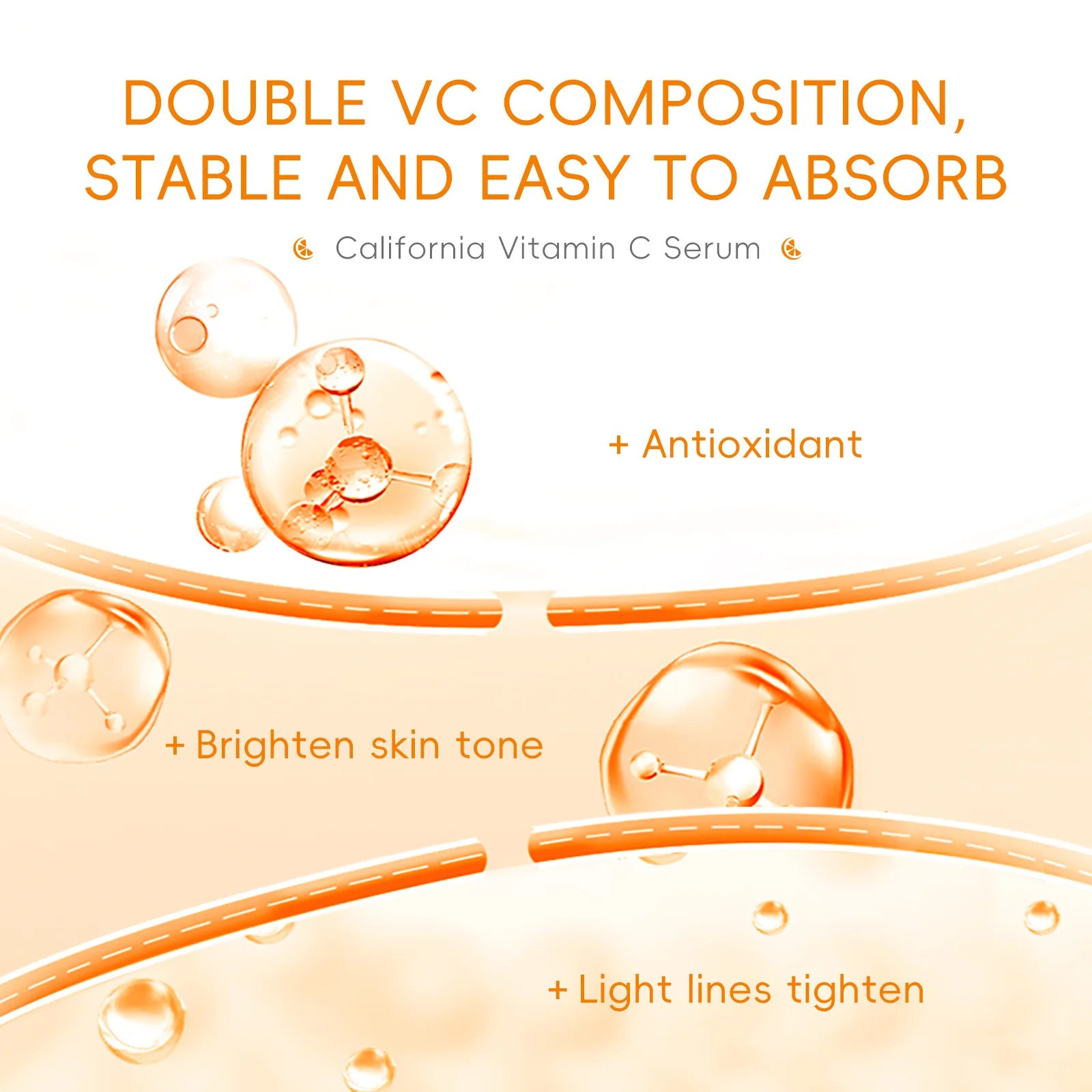 7pcs LAIKOU Vitamin C Deep Moisturizing Face Serum Nourishing Rejuvenation Skin Serum Shrink Pore