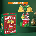 Christmas Gifts Building Block Series Santa Claus Reindeer Puzzle Assembly Bricks Table Decoration Toys