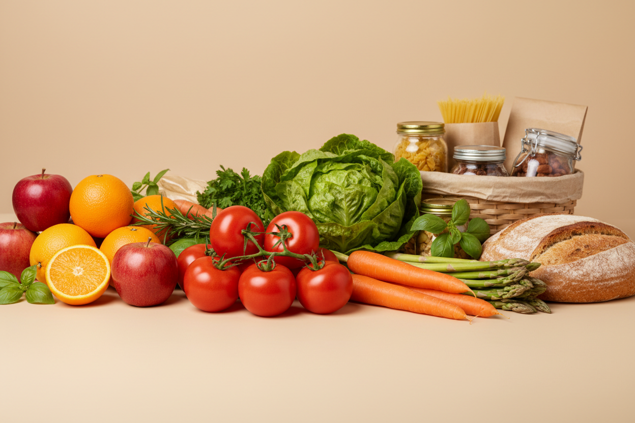 need slider image for grocery food with solid bacground